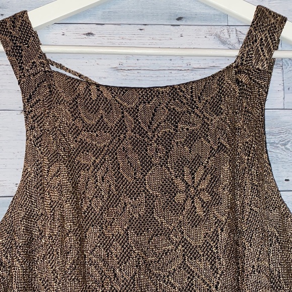 Beautiful Gold NUIT Dress with Scarf Size M? - Picture 3 of 11